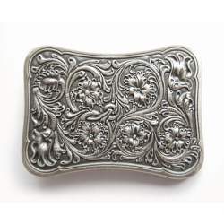 Ornament roślinny klamra platerowana srebrem (id: 1246)